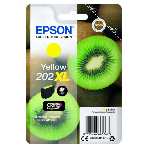 Tinta Epson Kiwi Singlepack Amarilla 202XL Claria Premium [C13T02H44010]