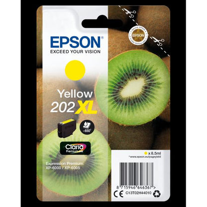 Tinta Epson Kiwi Singlepack Amarilla 202XL Claria Premium [C13T02H44010]