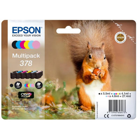Epson Squirrel Multipack 6-colours 378 Claria Photo HD Ink [C13T37884010]