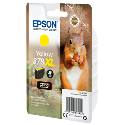 Epson Squirrel Singlepack Yellow 378XL Claria Photo HD Ink [C13T37944010]