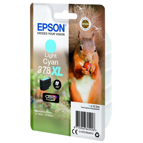 Epson Squirrel Singlepack Light Cyan 378XL Claria Photo HD Ink [C13T37954010]