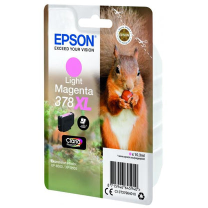 Epson Squirrel Singlepack Light Magenta 378XL Claria Photo HD Ink [C13T37964010]