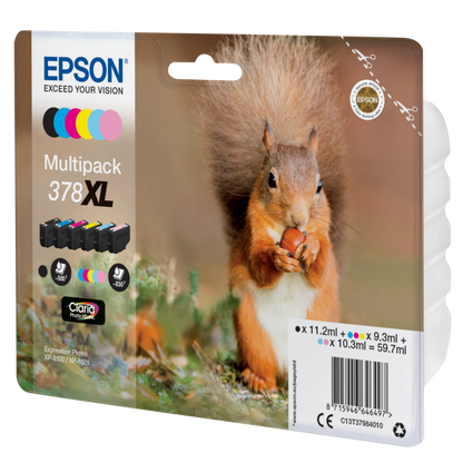 Epson Squirrel Multipack 6-colours 378XL Claria Photo HD Ink [C13T37984010]