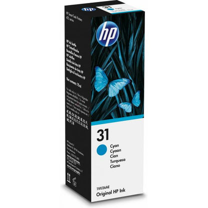 HP 31 70-ml Cyan Original Ink Bottle Originale [1VU26AE]