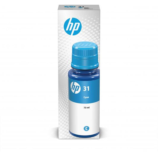 HP 31 70-ml Cyan Original Ink Bottle Originale [1VU26AE]