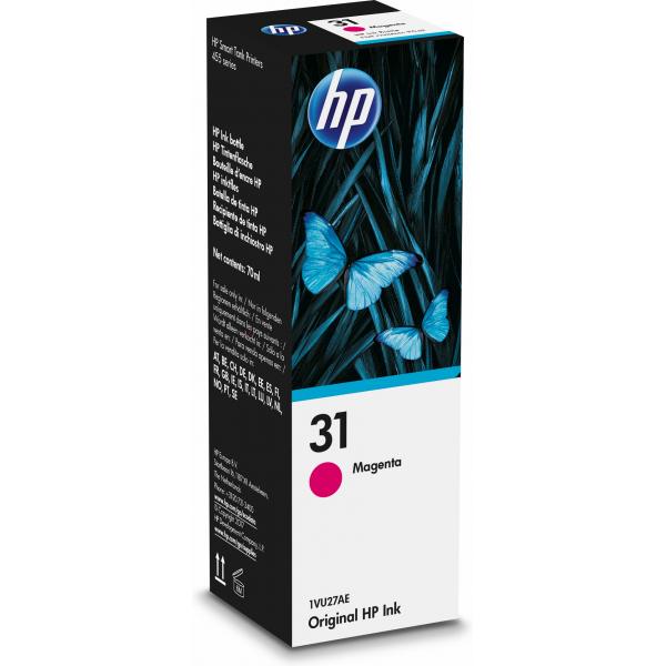 HP 31 70-ml Magenta Original Ink Bottle Originale [1VU27AE]