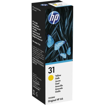 HP 31 70-ml Yellow Original Ink Bottle Originale [1VU28AE]