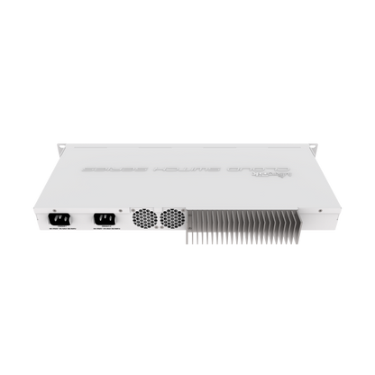 MikroTik, Cloud Router Switch 317, 1G, 16S+RM with 800MHz CPU, 1GB RAM, 1xGigabit LAN, 16xSFP+ cages, RouterOS L5 or SwitchOS (dual boot), passive cooling 1U rackmount enclosure, Dual redu [CRS317-1G-16S+RM]