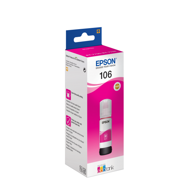 Botella de tinta Epson 106 EcoTank Magenta [C13T00R340]