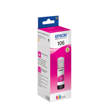 Botella de tinta Epson 106 EcoTank Magenta [C13T00R340]