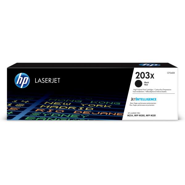 HP Cartuccia toner nero originale ad alta capacità LaserJet 203X [CF540X]