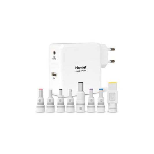 Hamlet Notebook Charger 65w fuente de alimentación universal para portátiles y dispositivos móviles [XPWNB65U]