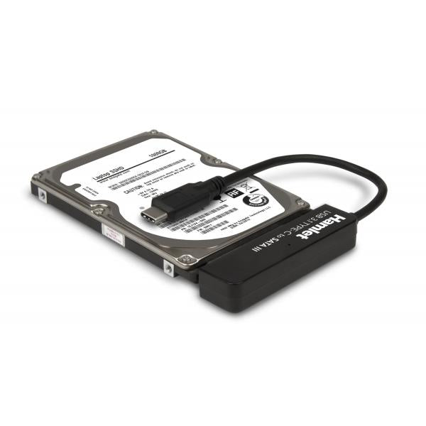 Adaptador Hamlet USB 3.1 Type-C a SATA III para conectar discos duros o unidades SSD con Serial ATA [XADTC-SATA]