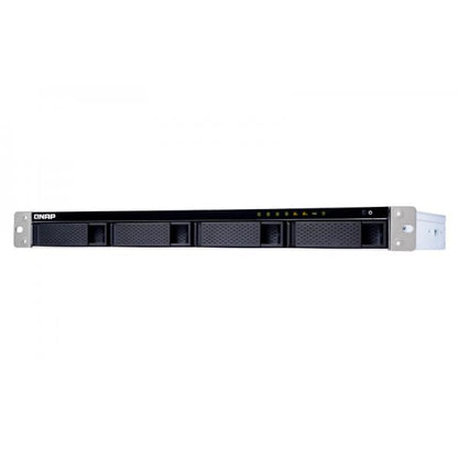 QNAP NAS - 4-Bay quad-core 1.7 GHz short-depth rackmount NAS with 100W power supply, 8GB DDR3 SODIMM RAM (max 8GB), SATA 6Gb/s, 1x 10GbE SFP+ LAN, 2x GbE LAN, hardware encryption, Container [TS-431XeU-8G]