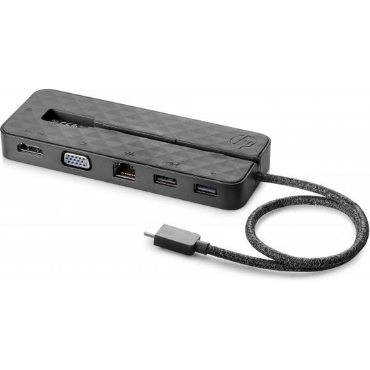 HP USB-C MINI Dock Pass-Through Charging/USB-C/HDMI/VGA/RJ45 [1PM64AA#AC3-D1]