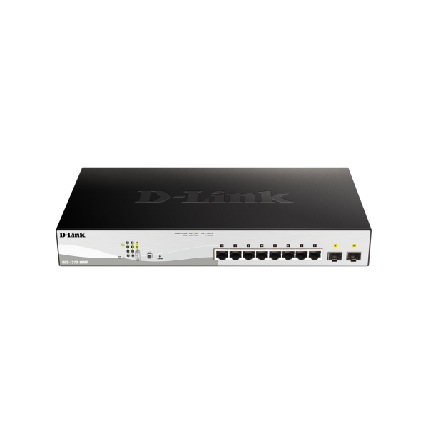 D-LINK SMART SWITCH 8 GIGABIT POE PORTS + 2 SFP [DGS-1210-10MP] 