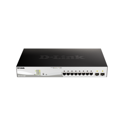 D-LINK SMART SWITCH 8 GIGABIT POE PORTS + 2 SFP [DGS-1210-10MP] 