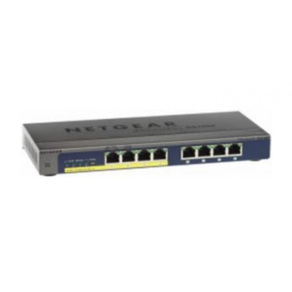 NETGEAR GS108PP Gigabit Ethernet no administrado (10/100/1000) Soporte de alimentación a través de Ethernet (PoE) Negro [GS108PP-100EUS] 