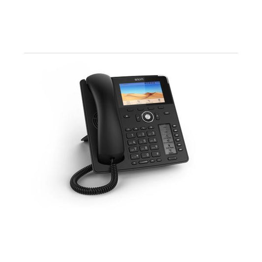 Snom D785 Enterprise IP Phone Negro: 12 cuentas SIP, 2 puertos PoE Gigabit, 6 llaves físicas, 24 BLF (PSU no incluida) 00004349 [00004349] 