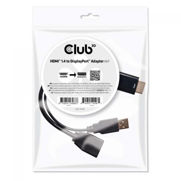 CLUB3D HDMI TO DISPLAYPORT M/F ADAPTER [CAC-2330] 