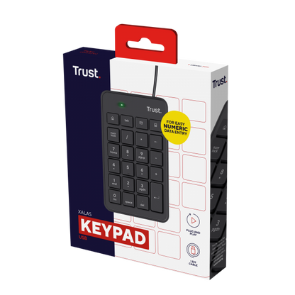 Trust 22221 numeric keypad Notebook/PC USB Black [22221]