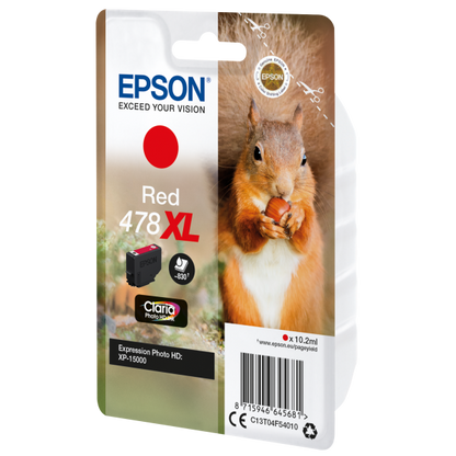 Tinta Epson Squirrel Singlepack Roja 478XL Claria Photo HD [C13T04F54010]