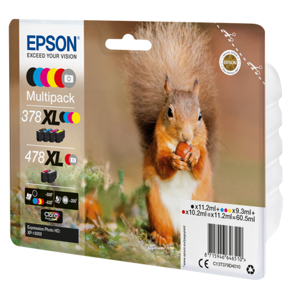 Epson Squirrel Multipack 6-colours 378XL / 478XL Claria Photo HD Ink [C13T379D4010]