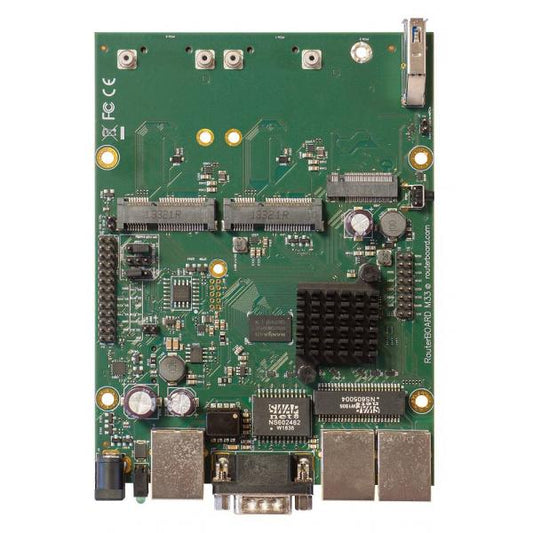 MikroTik, RBM33G, placa OEM con dos miniPCI y ranuras para 3G/LTE RBM33G [RBM33G] 