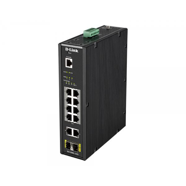 D-Link DIS-200G-12PS switch di rete Gestito L2 Gigabit Ethernet (10/100/1000) Supporto Power over Ethernet (PoE) Nero [DIS-200G-12PS]