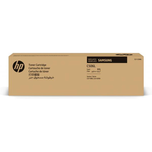 Hp Samsung CLT-C506L High Yield Cyan Toner Cartridge [SU038A]