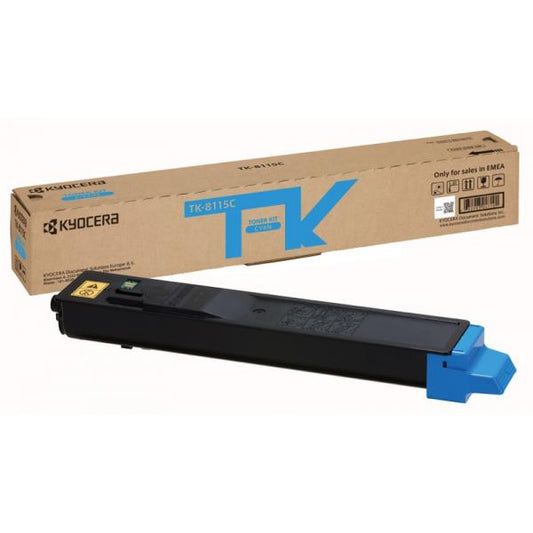 KYOCERA TK-8115C cartuccia toner 1 pz Originale Ciano [1T02P3CNL0]