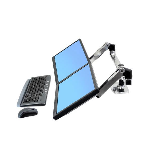 Ergotron LX Series Dual Side-by-Side Arm 27Inch Silver [45-245-026]