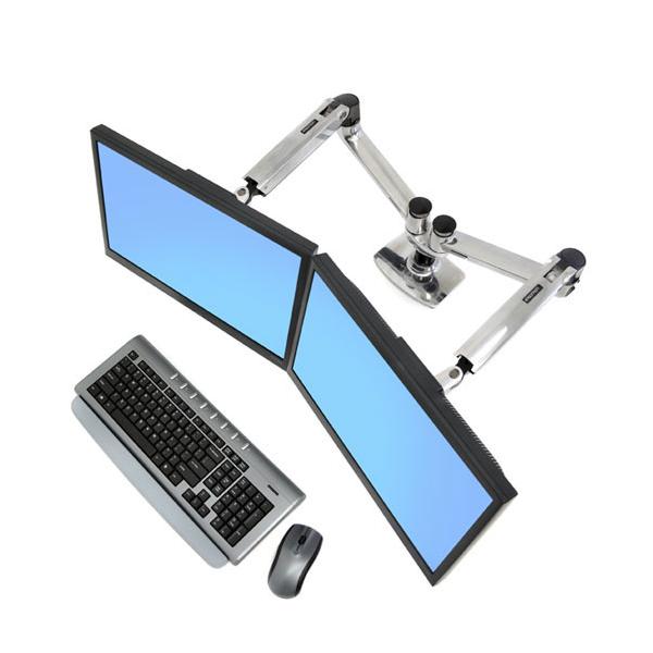 Ergotron LX Series Dual Side-by-Side Arm 27Inch Silver [45-245-026]