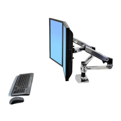 Ergotron LX Series Dual Side-by-Side Arm 27Inch Silver [45-245-026]