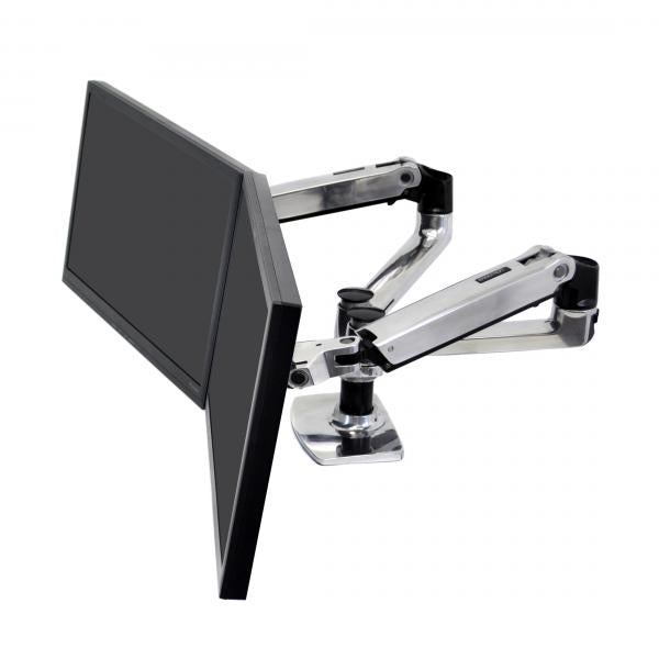 Ergotron LX Series Dual Side-by-Side Arm 27Inch Silver [45-245-026]