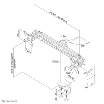 Neomounts Supporto da scrivania per monitor [FPMA-D700D]