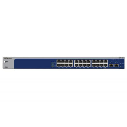 NETGEAR XS724EM Managed L2 10G Ethernet (100/1000/10000) 1U Azul, Gris [XS724EM-100EUS] 