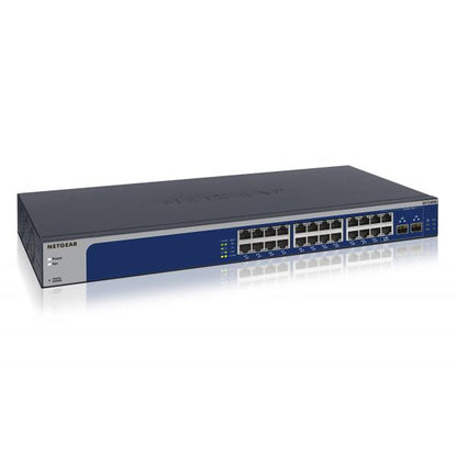 NETGEAR XS724EM Managed L2 10G Ethernet (100/1000/10000) 1U Azul, Gris [XS724EM-100EUS] 