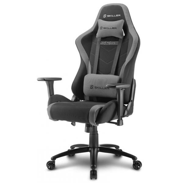 Sharkoon SKILLER SGS2 Silla gaming para PC Asiento acolchado Negro, Gris [SKILLERSGS2BLACK]