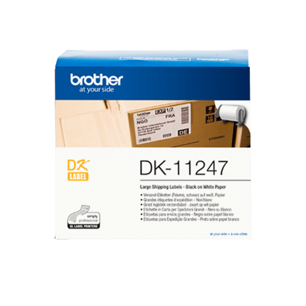 Brother DK-11247 nastro per etichettatrice Nero su bianco [DK11247]