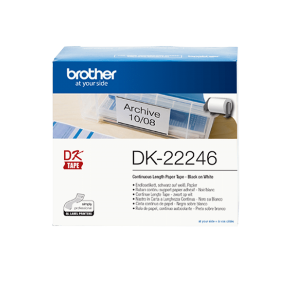 Brother DK-22246 nastro per etichettatrice Nero su bianco [DK22246]