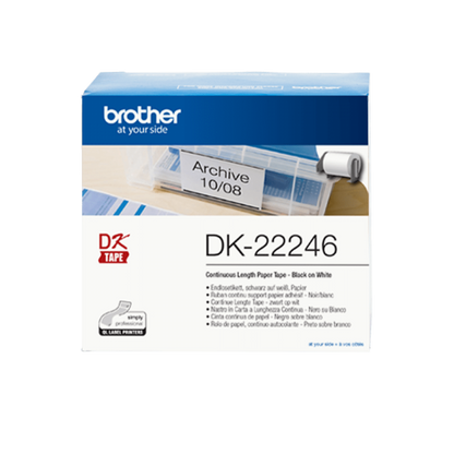 Brother DK-22246 Cinta de Etiquetas Negro sobre Blanco [DK22246] 