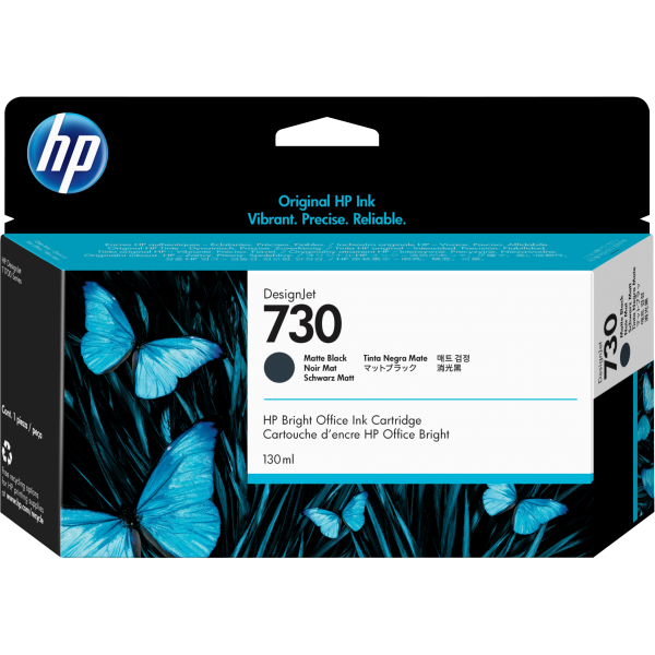 HP Cartuccia di inchiostro nero opaco DesignJet 730 da 130 ml [P2V65A]