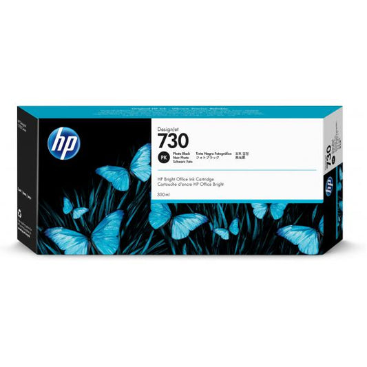 HP Cartuccia di inchiostro nero fotografico DesignJet 730 da 300 ml [P2V73A]