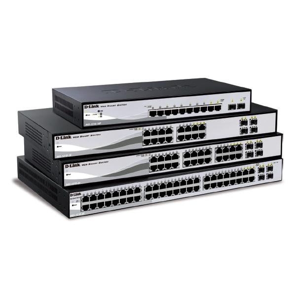 D-LINK SWITCH 48-PORT GIGABIT SMART MANAGED SWITCH WITH 4 COMBO 1000BASE-T/SFP PORTS [DGS-1210-48]