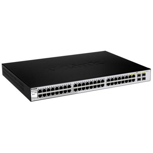D-LINK SWITCH 48-PORT GIGABIT SMART MANAGED SWITCH WITH 4 COMBO 1000BASE-T/SFP PORTS [DGS-1210-48]