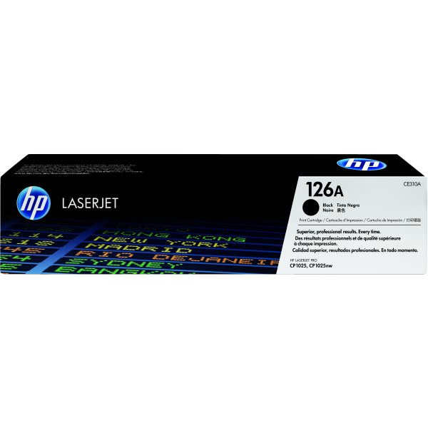 TONER HP NEGRO 126A 1200 PAGINAS PARA CLJ CP1025 [CE310A]