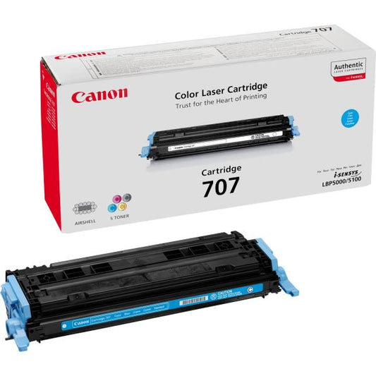 Canon 707 cartuccia toner 1 pz Originale Ciano [9423A004]