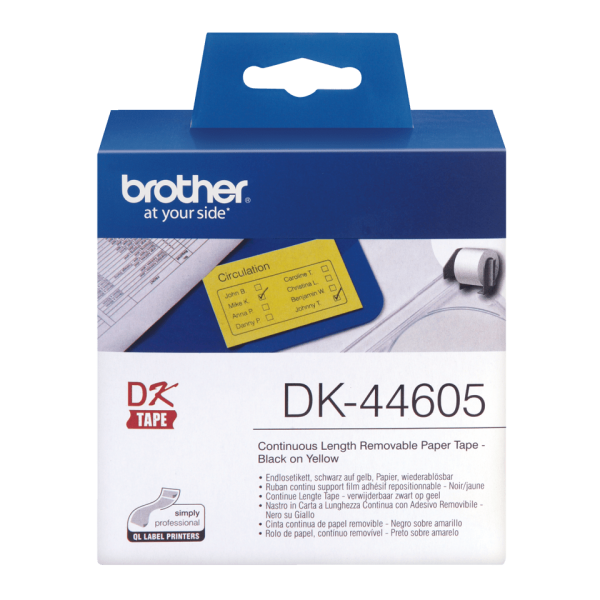 Etiqueta Impresora Brother DK-44605 Amarilla [DK44605]