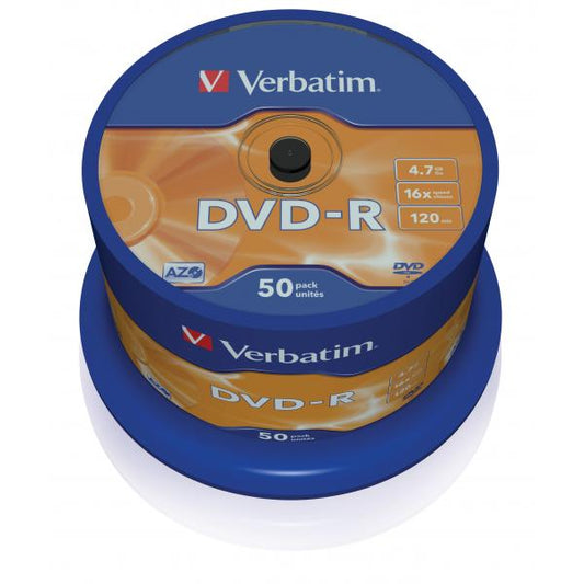 VERBATIM DVD-R AZO 4.7GB 16X MATT SILVER SURFACE PACK DA 50 [43548]